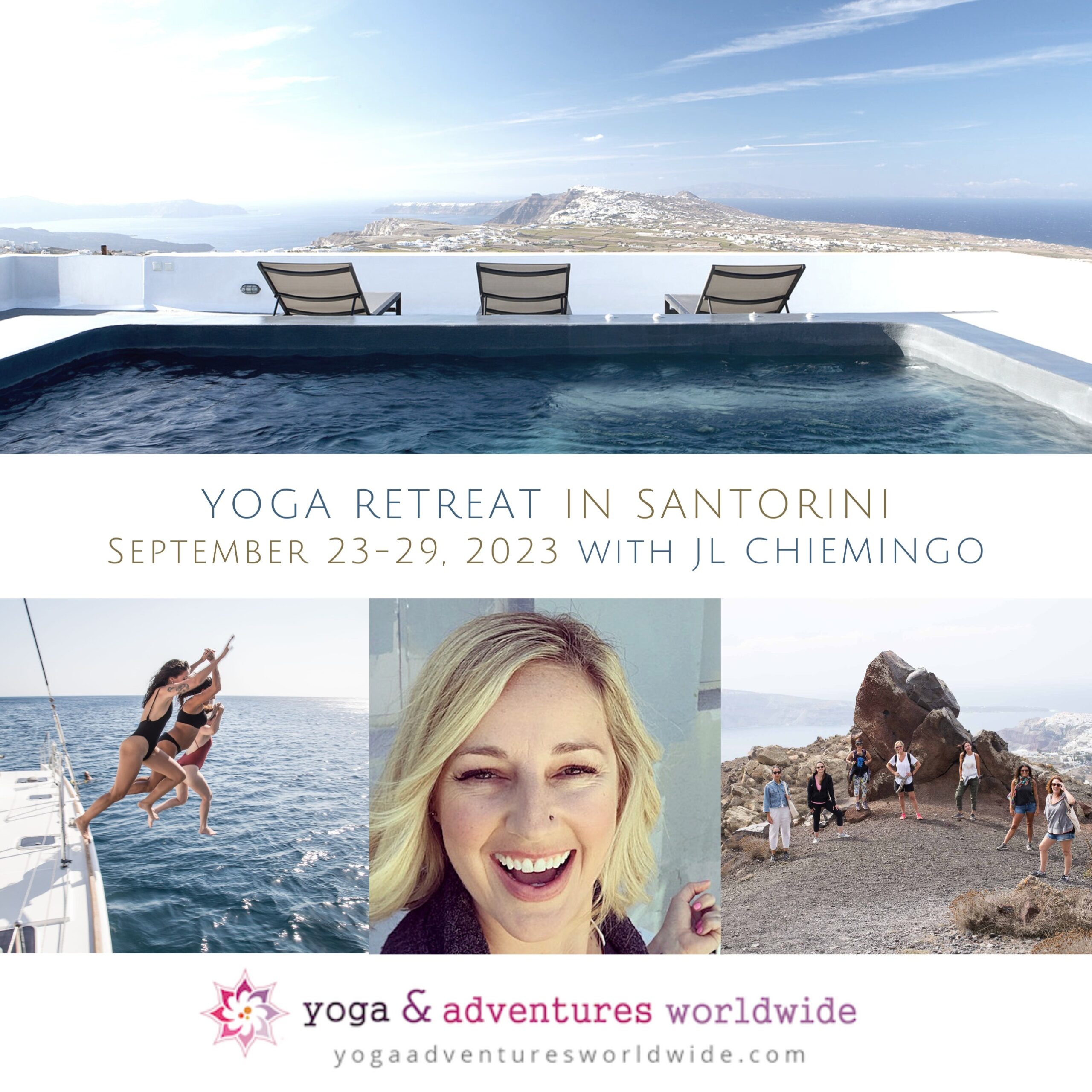 Yoga Retreat in Glorious Santorini with JL Chiemingo